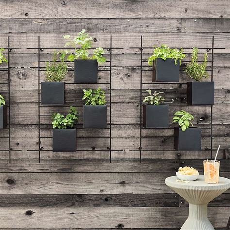 metal box for plant on wall|wall mounted box planters.